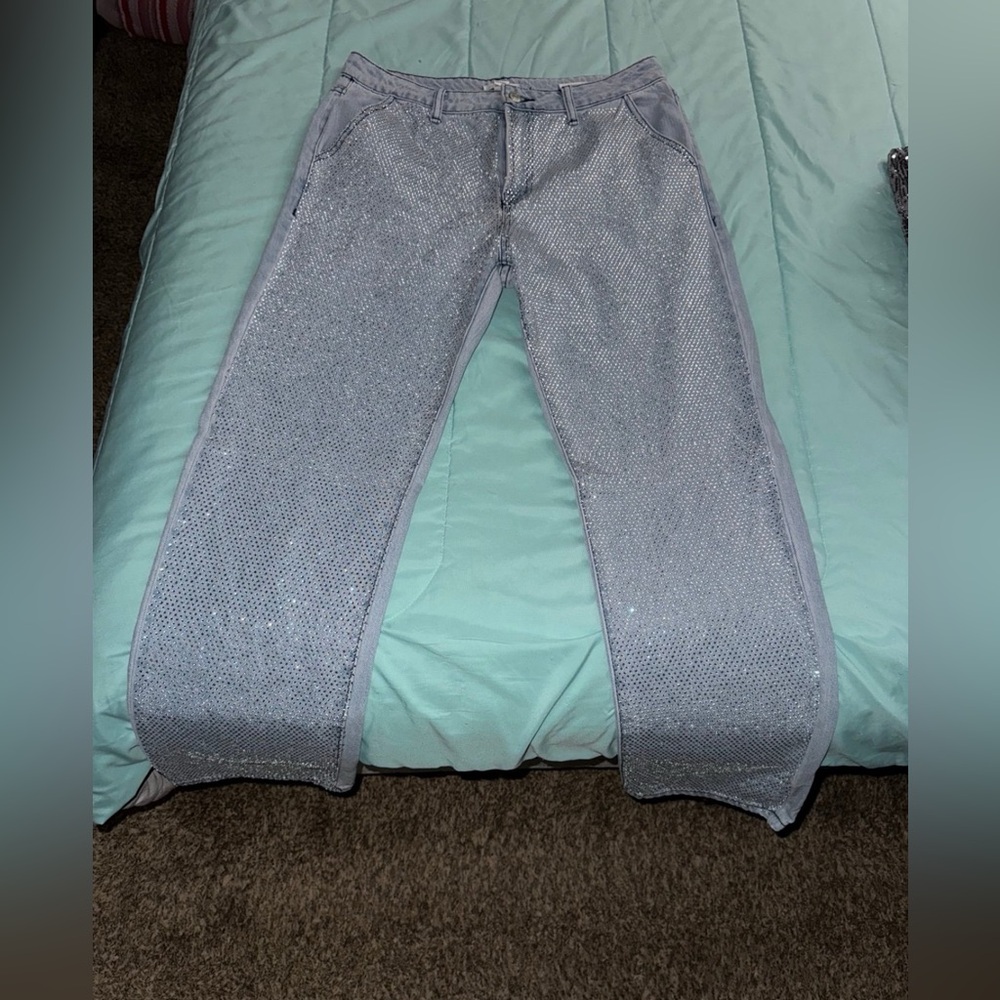 Forever 21 Rhinestone Jeans
